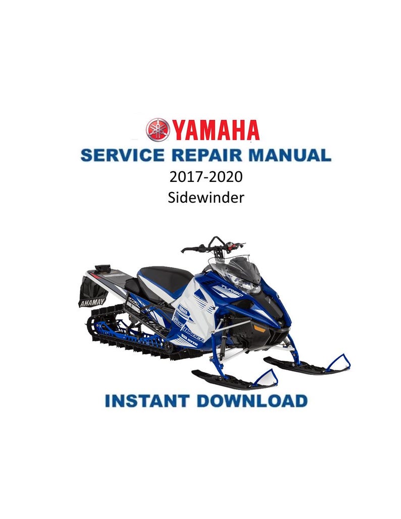 2017-2020 Yamaha Sidewinder Service Manual PDF service repair manual cover
