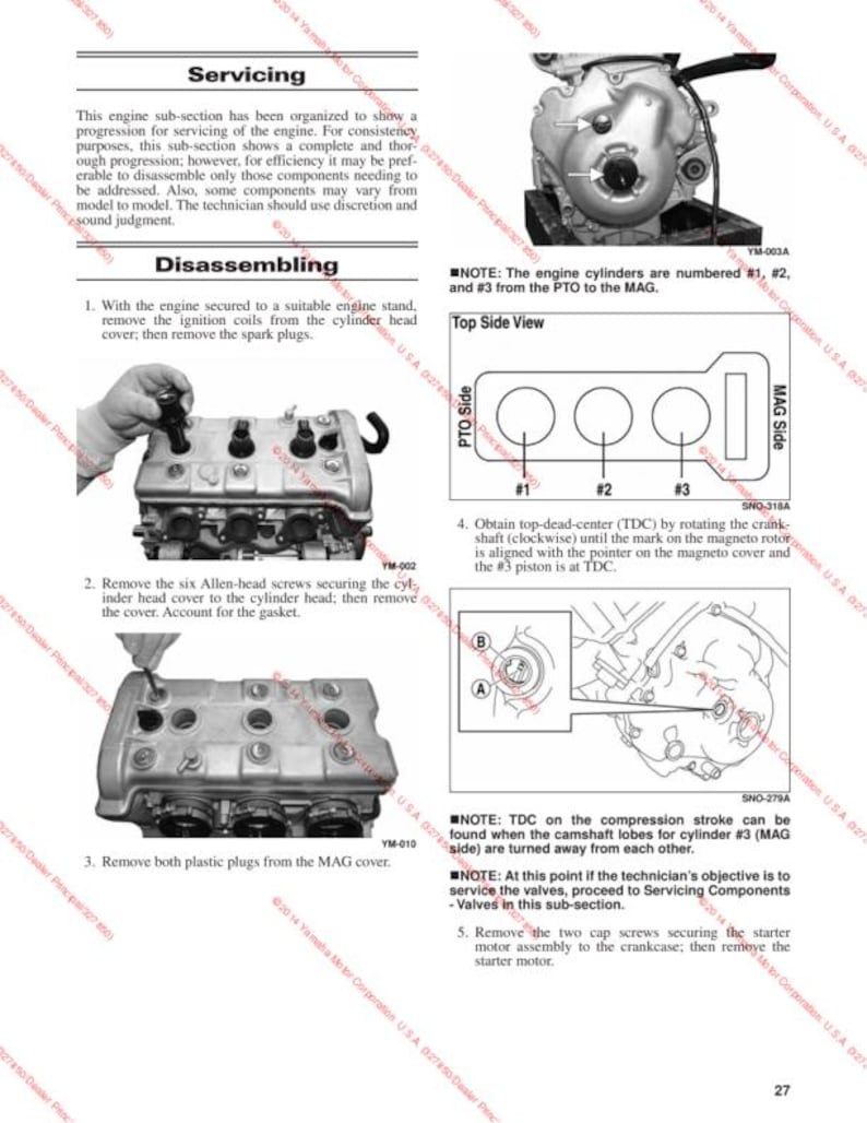 2014-2018 Yamaha SR Viper Service Manual service manual preview page 5