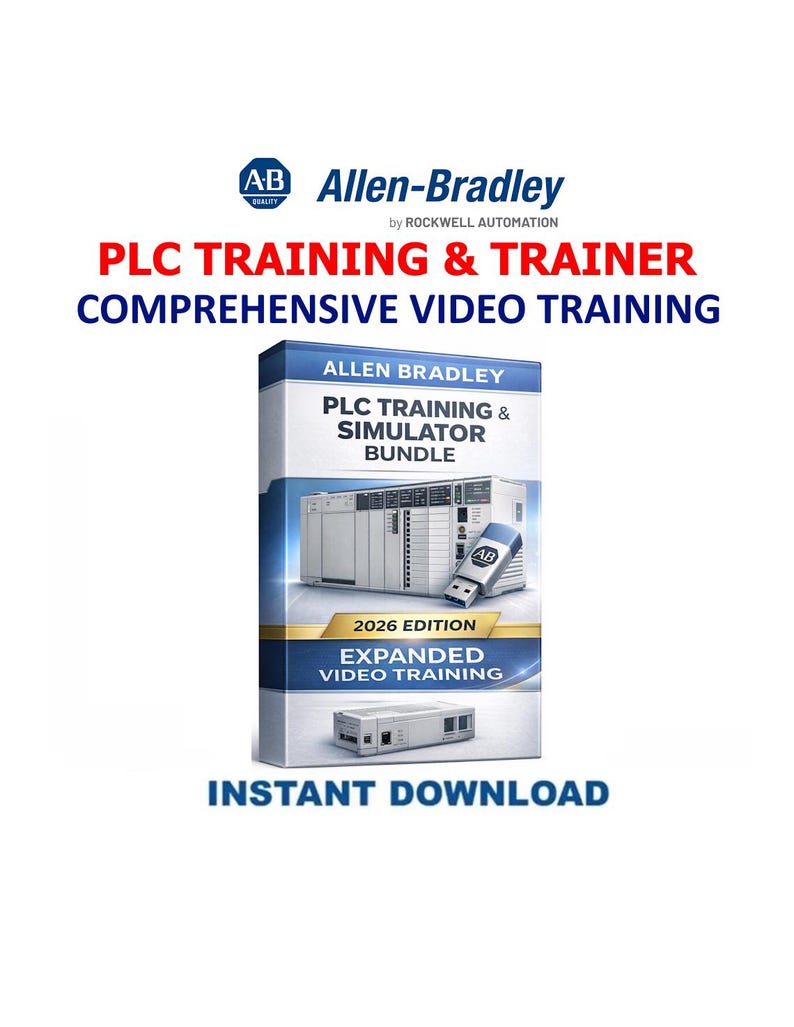 Allen Bradley PLC Training Bundle RSLogix & LogixPro Simulator PDF service repair manual cover