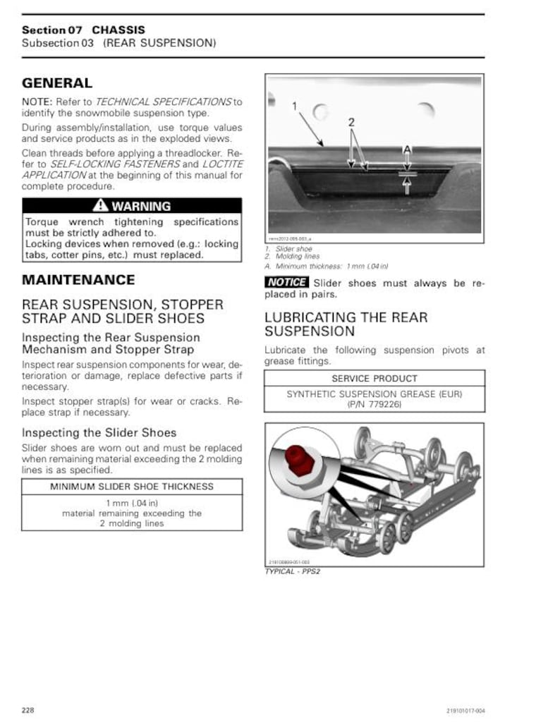 Lynx RAVE RE Enduro 600 850 Service Manual service manual preview page 7