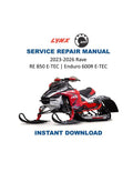 Lynx RAVE RE Enduro 600 850 Service Manual PDF service repair manual cover