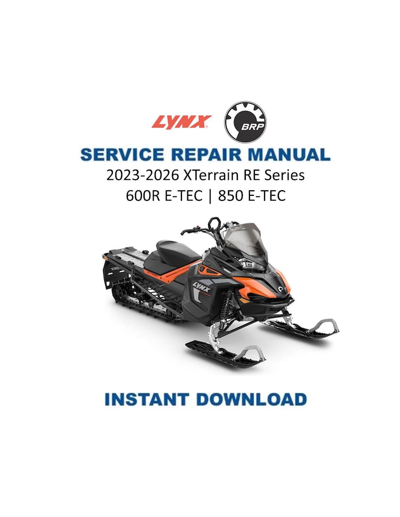 Lynx XTerrain Series 600 850 Service Manual PDF service repair manual cover