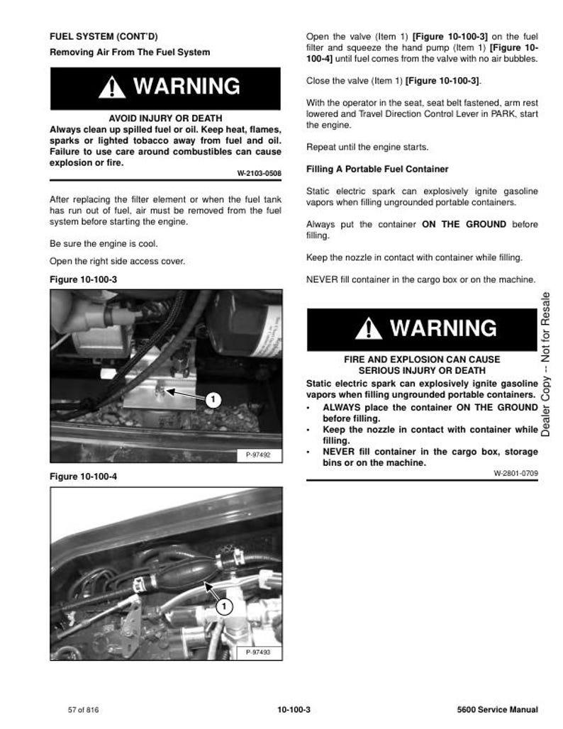 Bobcat Toolcat 5600 Utility Work Machine Service Manual service manual preview page 3