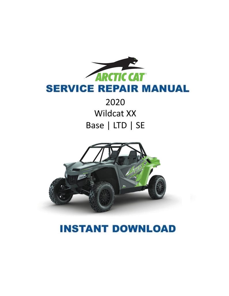 2020 Arctic Cat Wildcat XX Service Manual PDF service repair manual cover