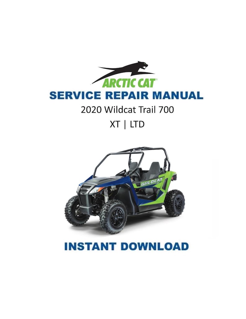 2020 Arctic Cat Wildcat Trail Service Manual PDF service repair manual cover