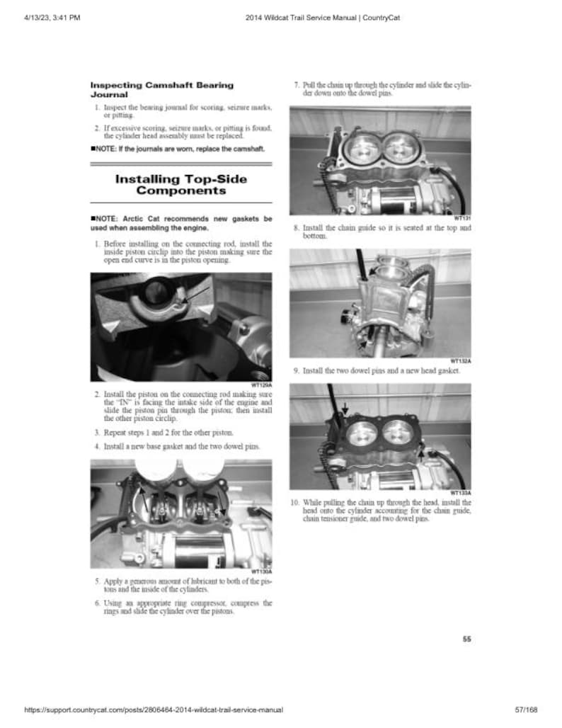 2014 Arctic Cat Wildcat Trail Service Manual service manual preview page 6