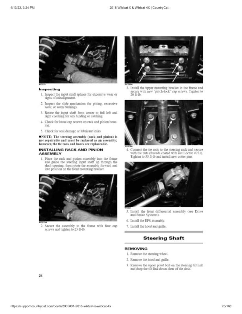 2018 Textron (Arctic Cat) Wildcat X 4 4X 1000 Service Manual service manual preview page 4