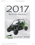 2017 Arctic Cat Wildcat Sport 700 Service Manual service manual preview page 2