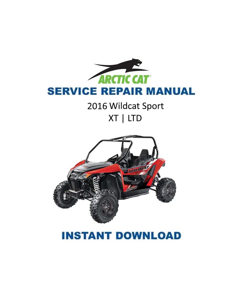 2016 Arctic Cat Wildcat Sport 700 Service Manual PDF service repair manual cover