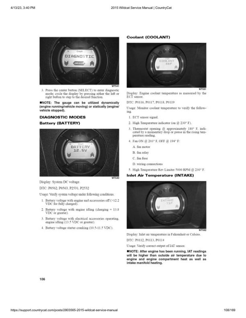 2015 Arctic Cat Wildcat Sport 700 Service Manual service manual preview page 8