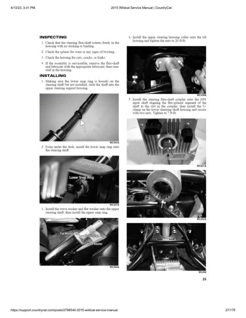 2015 Arctic Cat Wildcat Service Manual service manual preview page 4
