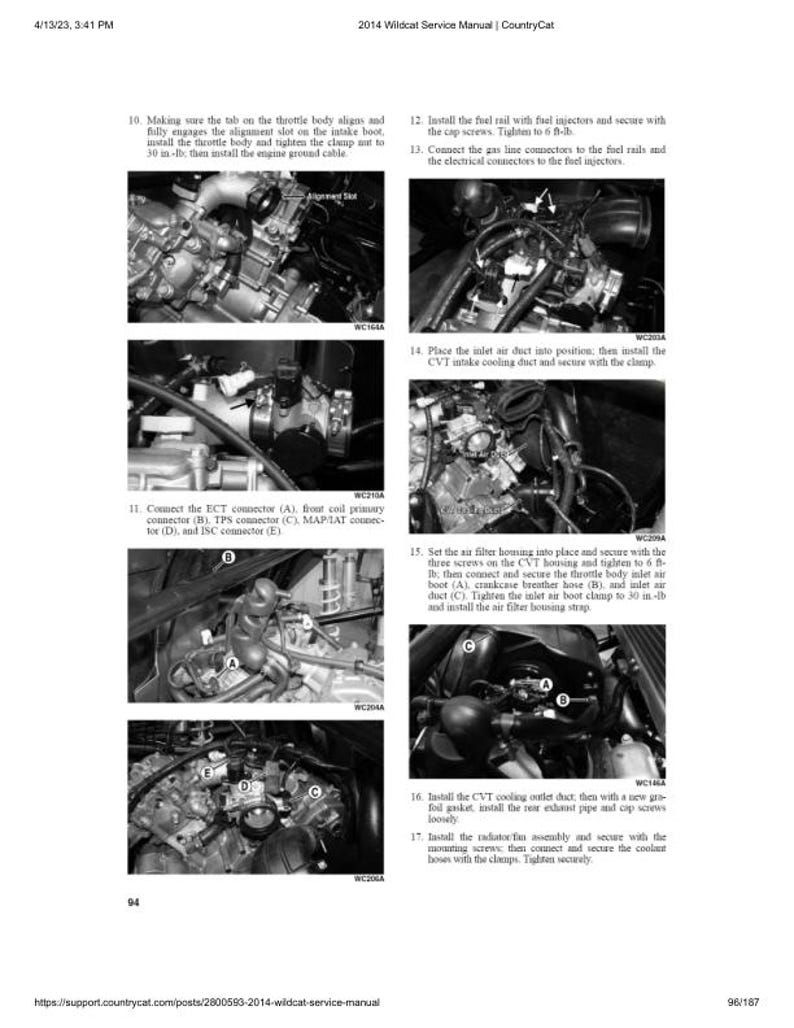 2014 Arctic Cat Wildcat X 4 4X Service Manual service manual preview page 7