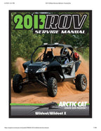 2013 Arctic Cat Wildcat / Wildcat X Service Manual service manual preview page 2