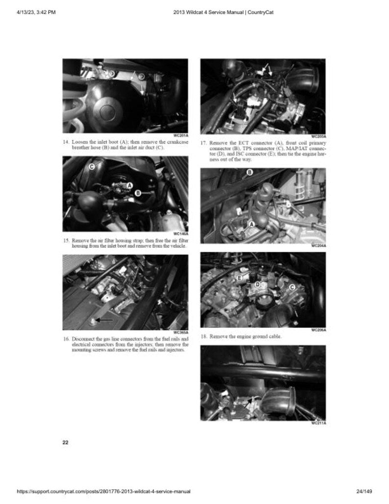 2013 Arctic Cat Wildcat 4 Service Manual service manual preview page 4