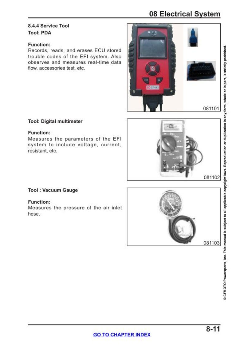 CFMOTO PAPIO 125 Service Repair Manual service manual preview page 5