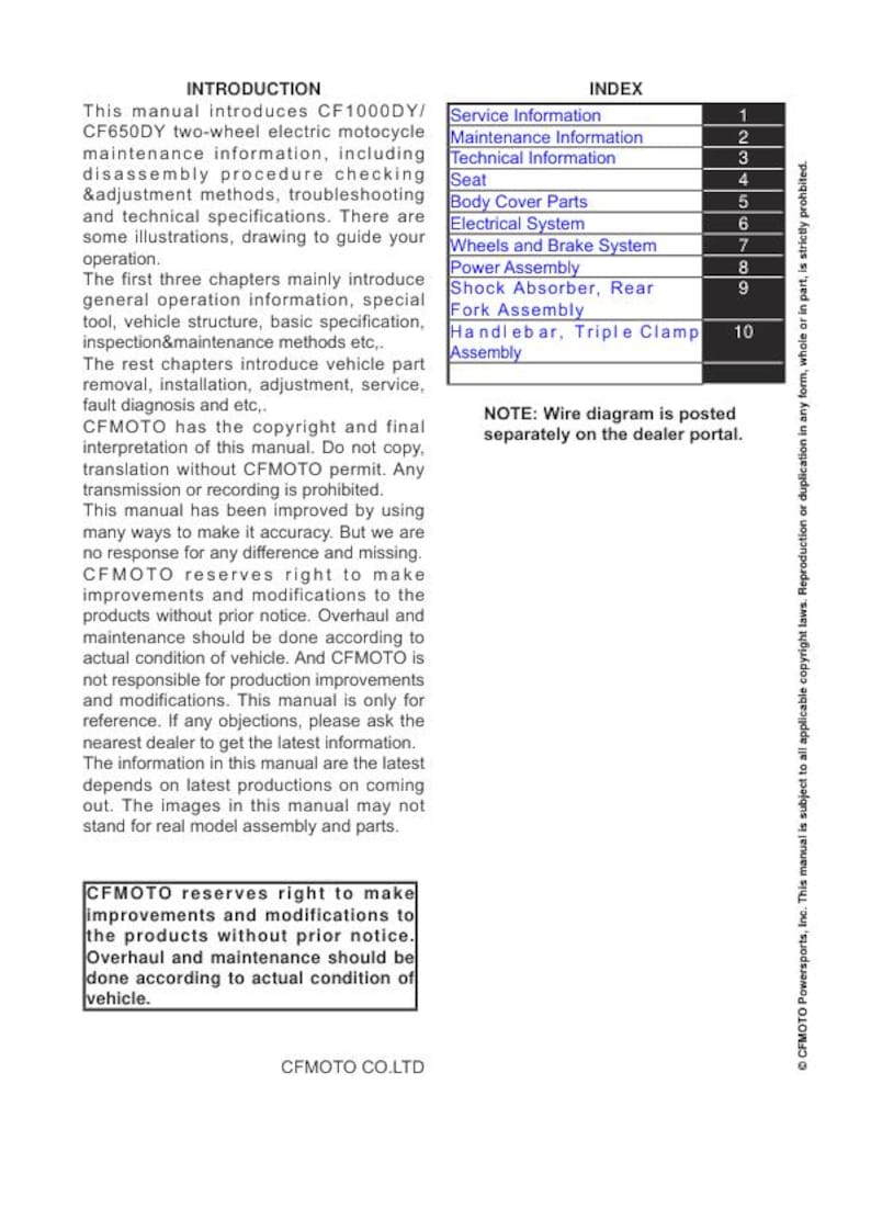 CFMOTO CFX 2E 5E Service Repair Manual service manual preview page 3