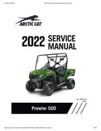 2022-2025 Arctic Cat Prowler 500 Service Manual service manual preview page 2