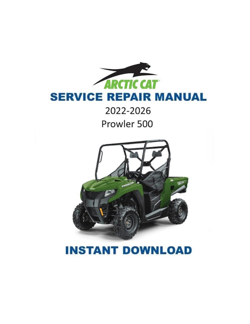 2022-2025 Arctic Cat Prowler 500 Service Manual PDF service repair manual cover