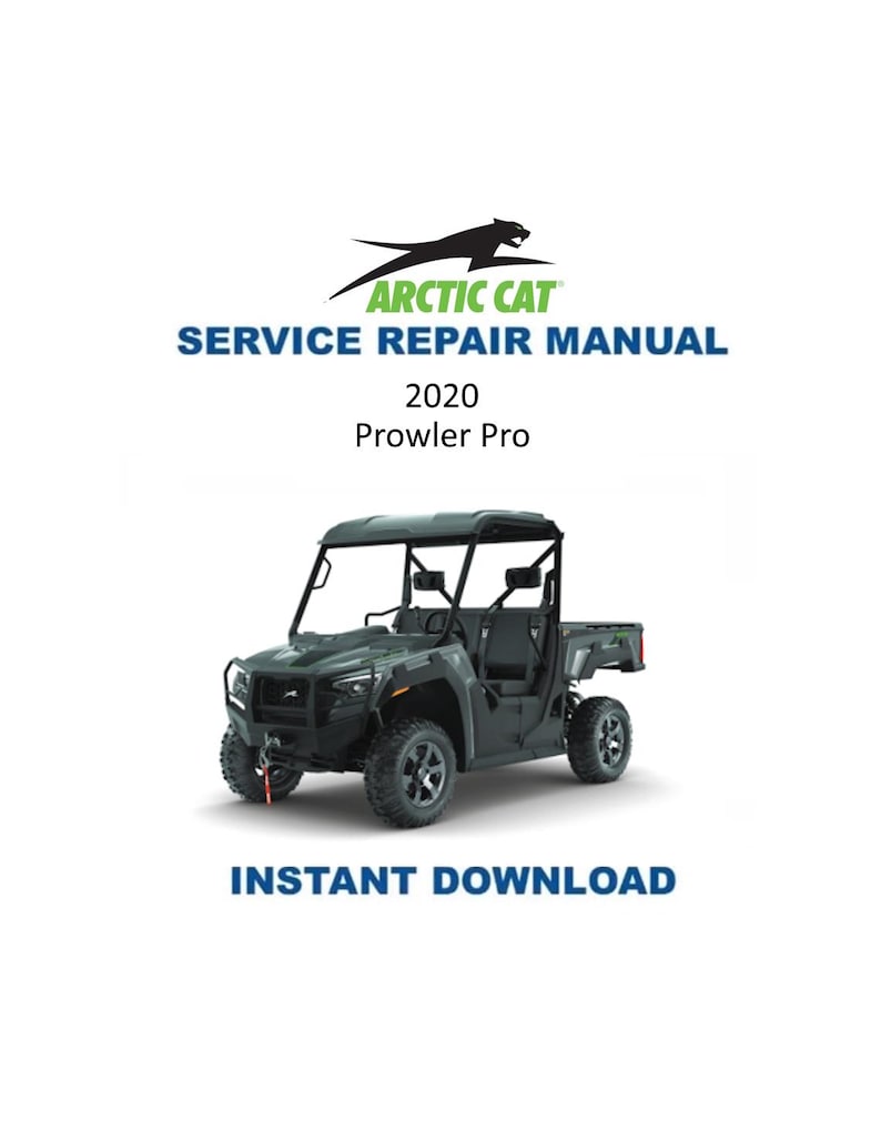 2020 Arctic Cat Prowler Pro Service Manual PDF service repair manual cover