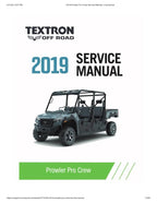 2019 Textron (Arctic Cat) Prowler Pro CREW Service Manual service manual preview page 2