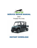 2019 Textron (Arctic Cat) Prowler Pro CREW Service Manual PDF service repair manual cover