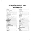 2017 Arctic Cat Prowler 500 Service Manual service manual preview page 3
