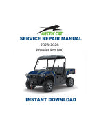 2023 Arctic Cat Prowler Pro 800 Service Manual PDF service repair manual cover