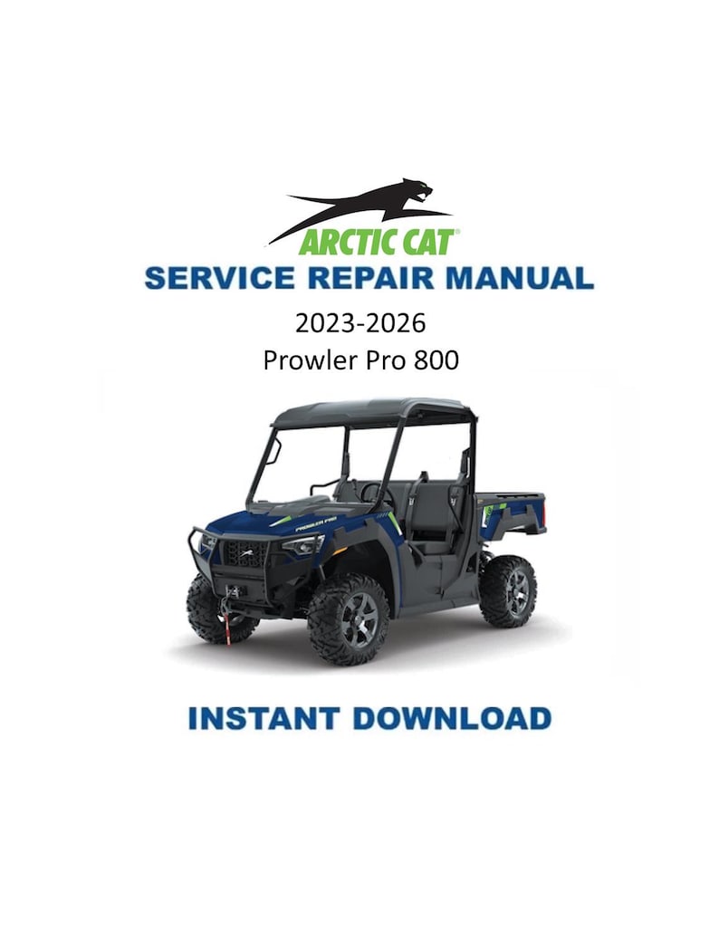 2023 Arctic Cat Prowler Pro 800 Service Manual PDF service repair manual cover