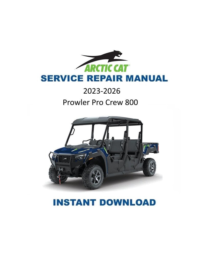2023 Arctic Cat Prowler Pro 800 CREW Service Manual PDF service repair manual cover