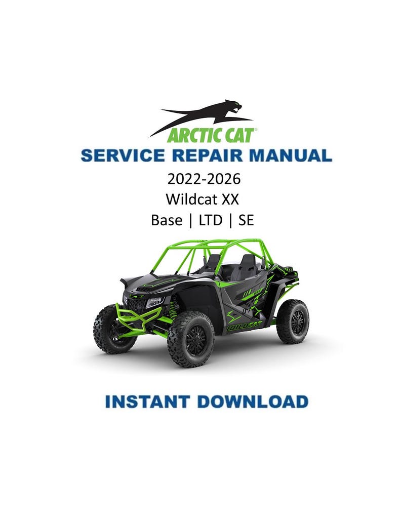 2022-2026 Arctic Cat Wildcat XX Service Manual PDF service repair manual cover