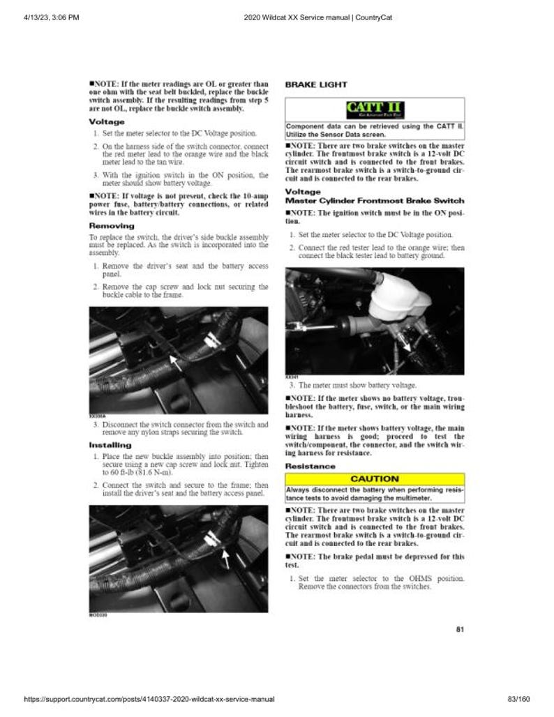2020 Arctic Cat Wildcat XX Service Manual service manual preview page 8