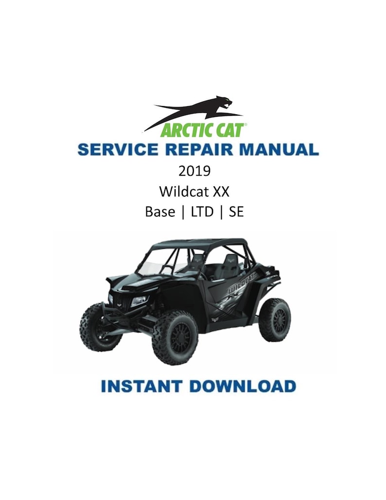 2019 Textron (Arctic Cat) Wildcat XX Service Manual PDF service repair manual cover
