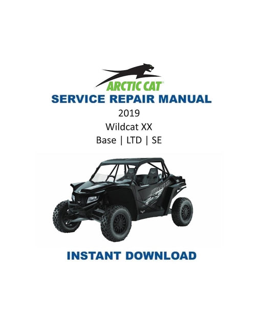 2019 Textron (Arctic Cat) Wildcat XX Service Manual PDF service repair manual cover