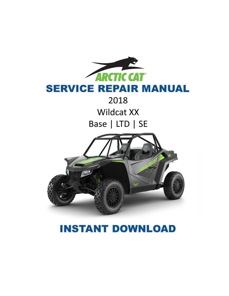 2018 Textron (Arctic Cat) Wildcat XX Service Manual PDF service repair manual cover
