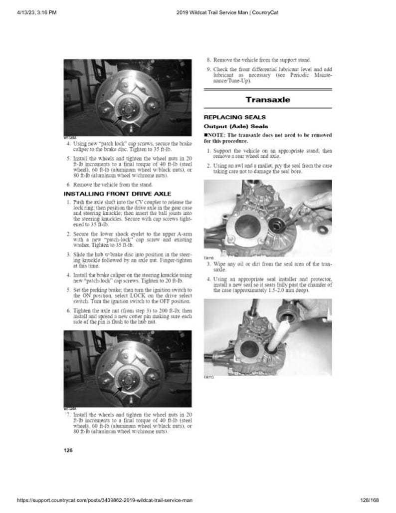 2019 Textron (Arctic Cat) Wildcat Trail Service Manual service manual preview page 8