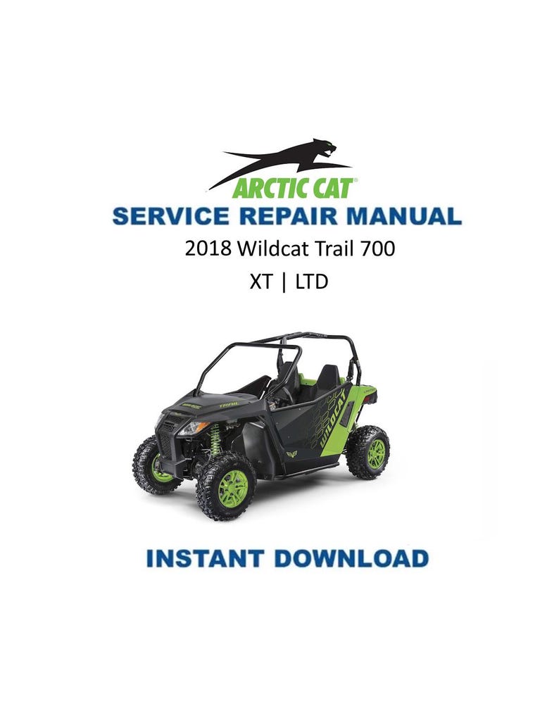 2018 Textron (Arctic Cat) Wildcat Trail Service Manual PDF service repair manual cover