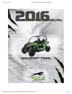 2016 Arctic Cat Wildcat Trail Service Manual service manual preview page 2