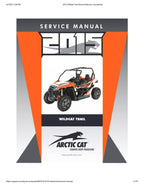 2015 Arctic Cat Wildcat Trail Service Manual service manual preview page 2