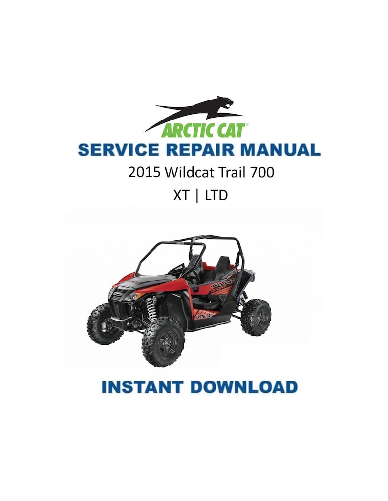 2015 Arctic Cat Wildcat Trail Service Manual PDF service repair manual cover
