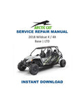 2018 Textron (Arctic Cat) Wildcat X 4 4X 1000 Service Manual PDF service repair manual cover