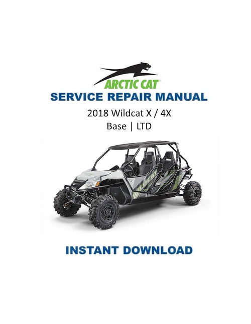 2018 Textron (Arctic Cat) Wildcat X 4 4X 1000 Service Manual PDF service repair manual cover
