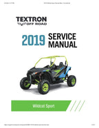 2019 Textron (Arctic Cat) Wildcat Sport 700 Service Manual service manual preview page 2