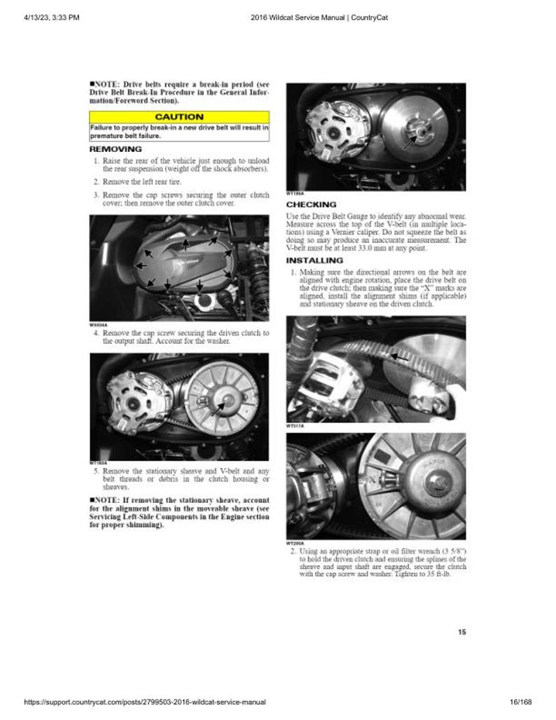 2016 Arctic Cat Wildcat Sport 700 Service Manual service manual preview page 4