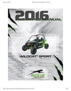2016 Arctic Cat Wildcat Sport 700 Service Manual service manual preview page 2