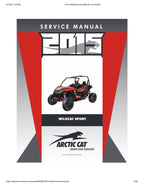 2015 Arctic Cat Wildcat Sport 700 Service Manual service manual preview page 2