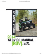 2014 Arctic Cat Wildcat X 4 4X Service Manual service manual preview page 2