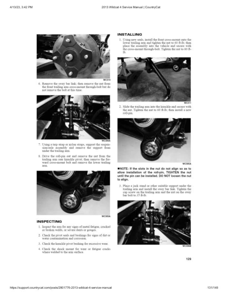 2013 Arctic Cat Wildcat 4 Service Manual service manual preview page 9