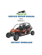 2013 Arctic Cat Wildcat 4 Service Manual PDF service repair manual cover