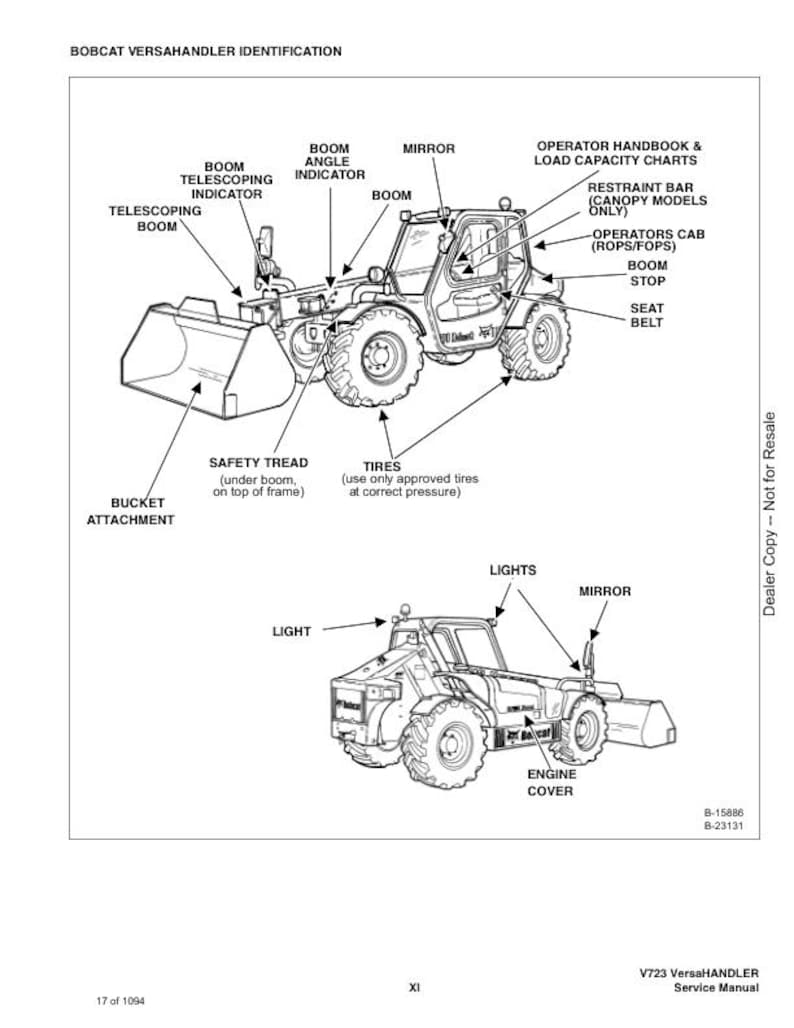 Bobcat VersaHandler V723 Service Manual service manual preview page 3