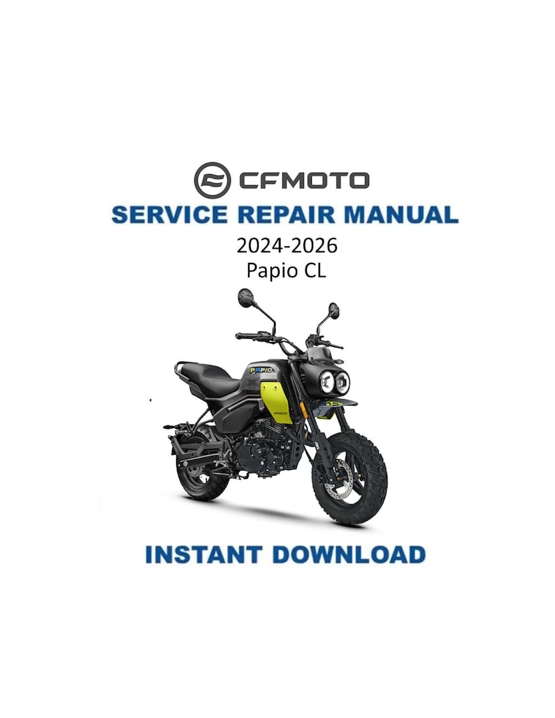 CFMOTO PAPIO CL 125 Service Repair Manual PDF service repair manual cover
